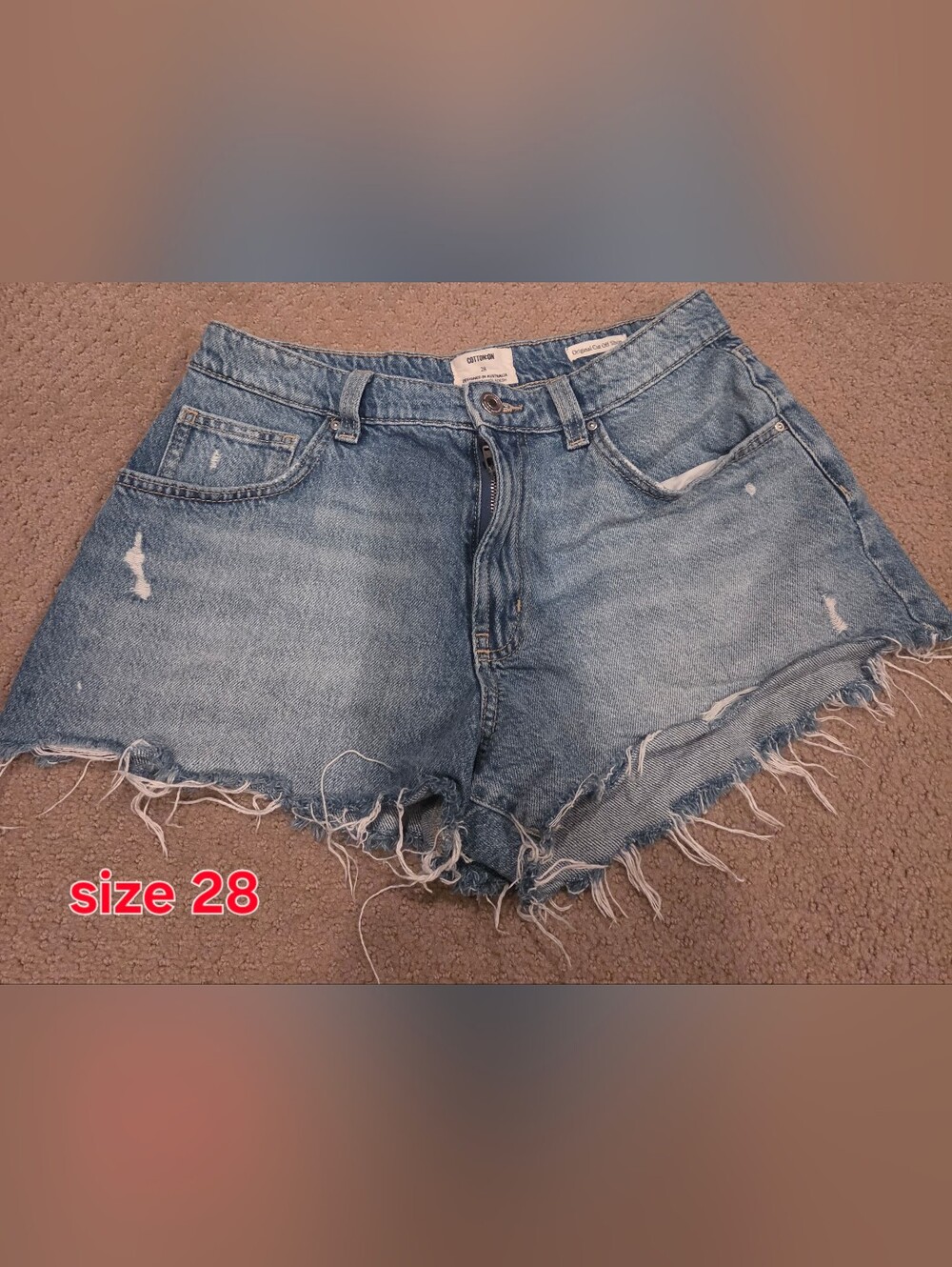 Cotton On Light Blue Denim Cut-Off Shorts
